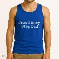 Proud Army Step Dad Gift Tank Top thumb 3