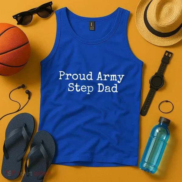 Proud Army Step Dad Gift Tank Top