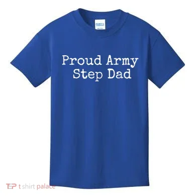 Proud Army Step Dad Gift Kids T-Shirt
