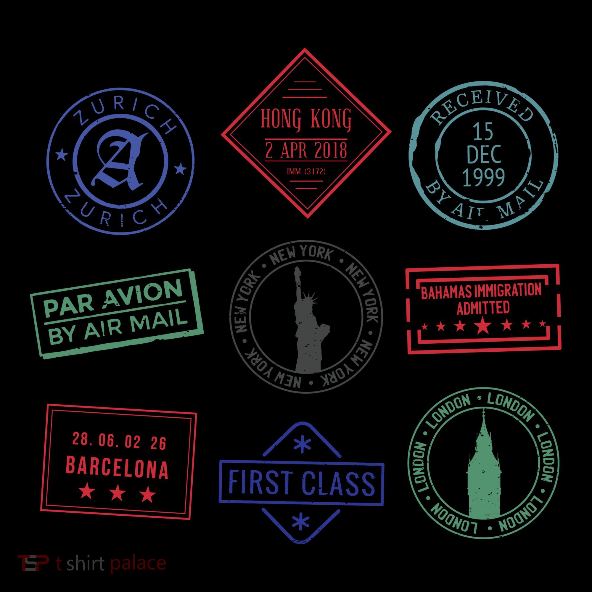 Passport Stamps Travel Hoodie