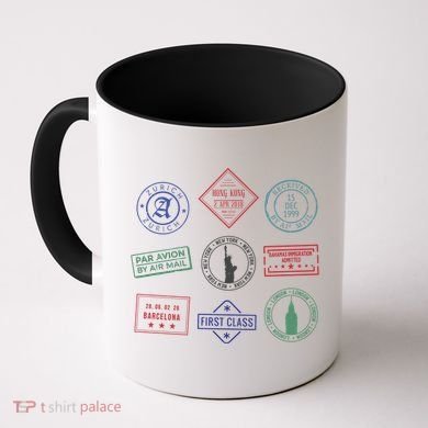 Passport Stamps Travel Coffee Mug