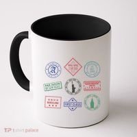 Passport Stamps Travel Coffee Mug thumb 0