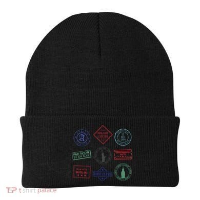 Passport Stamps Travel Beanie