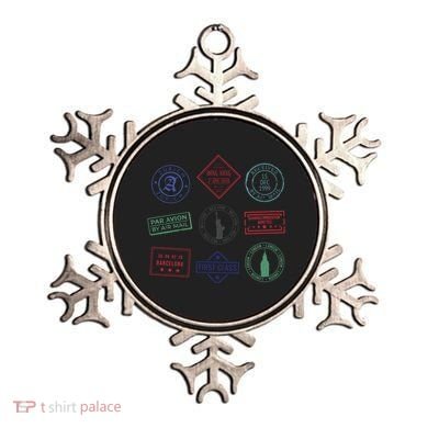 Passport Stamps Travel Ornament