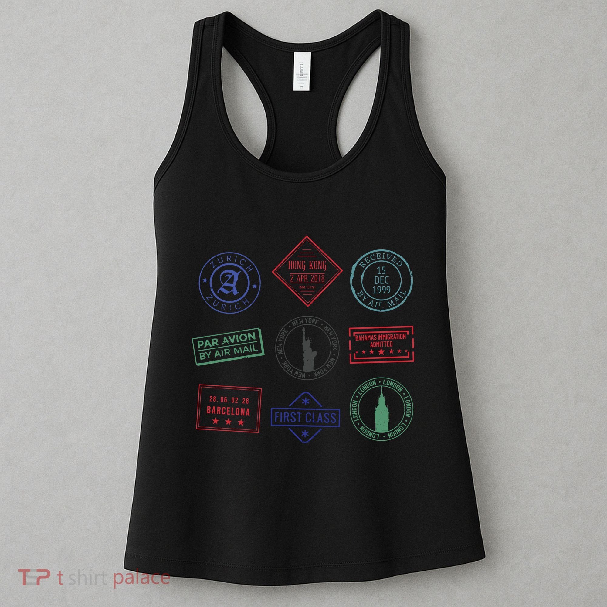 Passport Stamps Travel Women's Tank Top