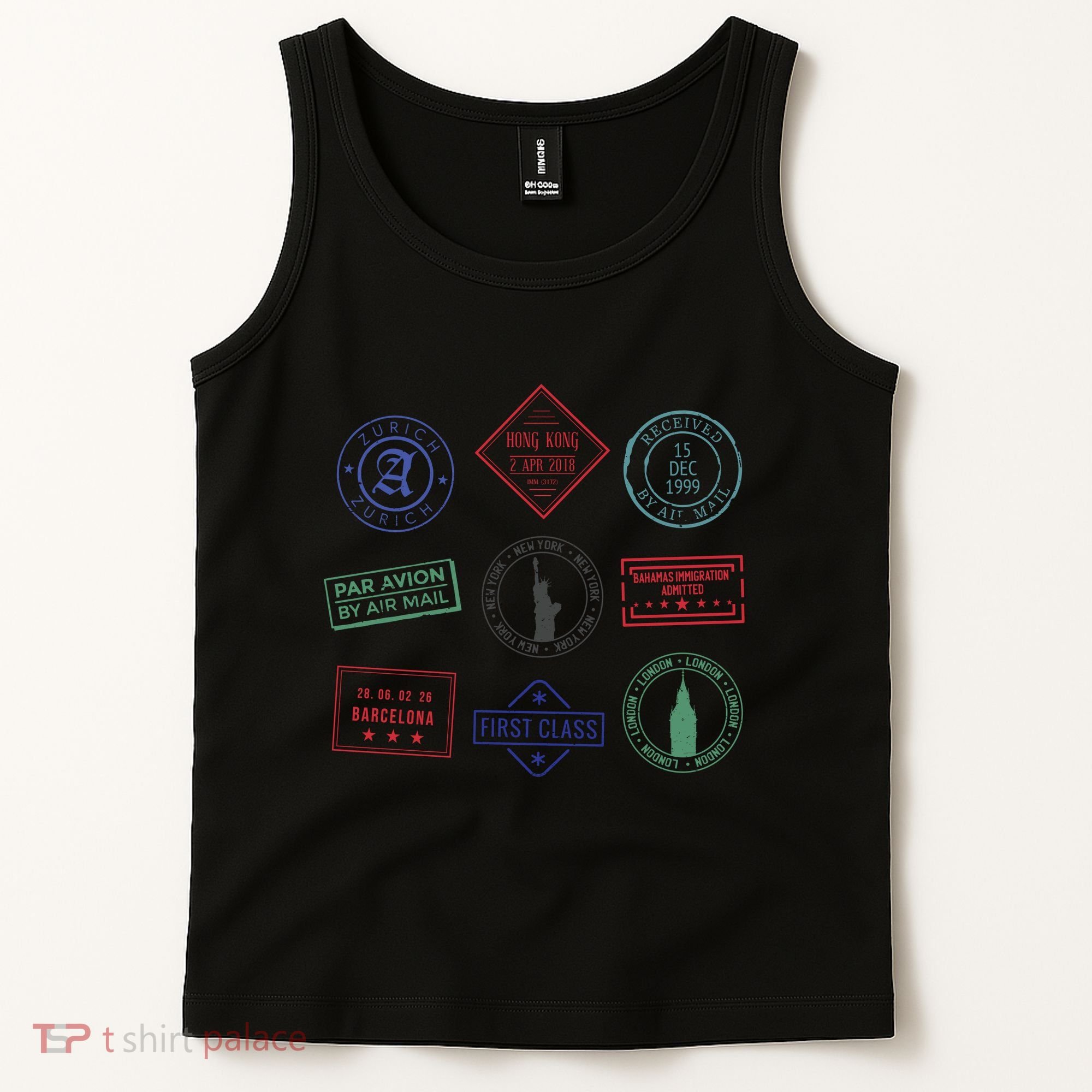 Passport Stamps Travel Tank Top