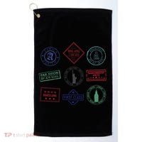 Passport Stamps Travel Golf Towel thumb 0