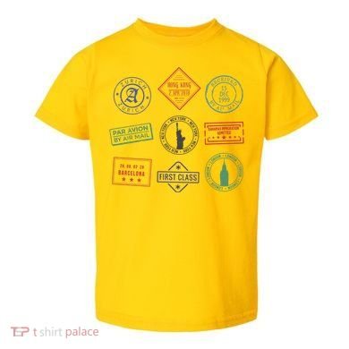 Passport Stamps Travel Toddler T-Shirt