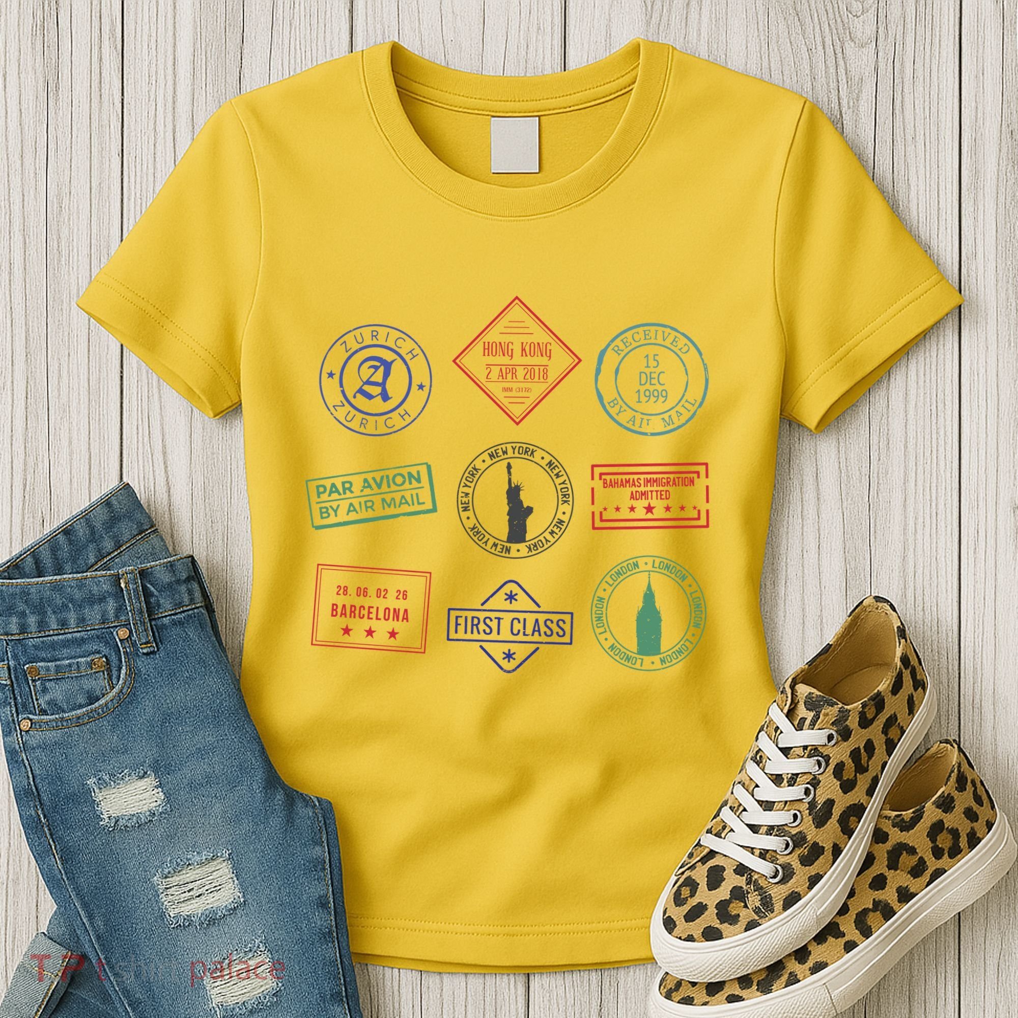 Passport Stamps Travel Women's T-Shirt