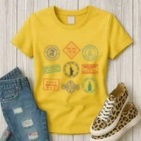 Passport Stamps Travel Women's T-Shirt thumb 3
