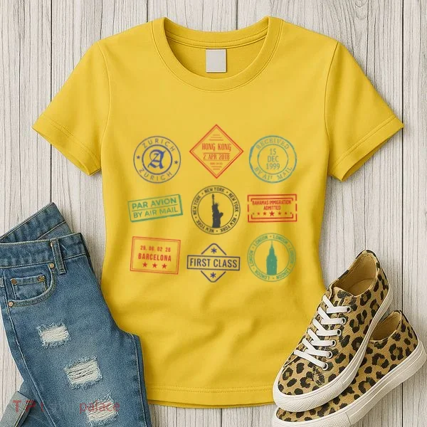 Passport Stamps Travel Women's T-Shirt