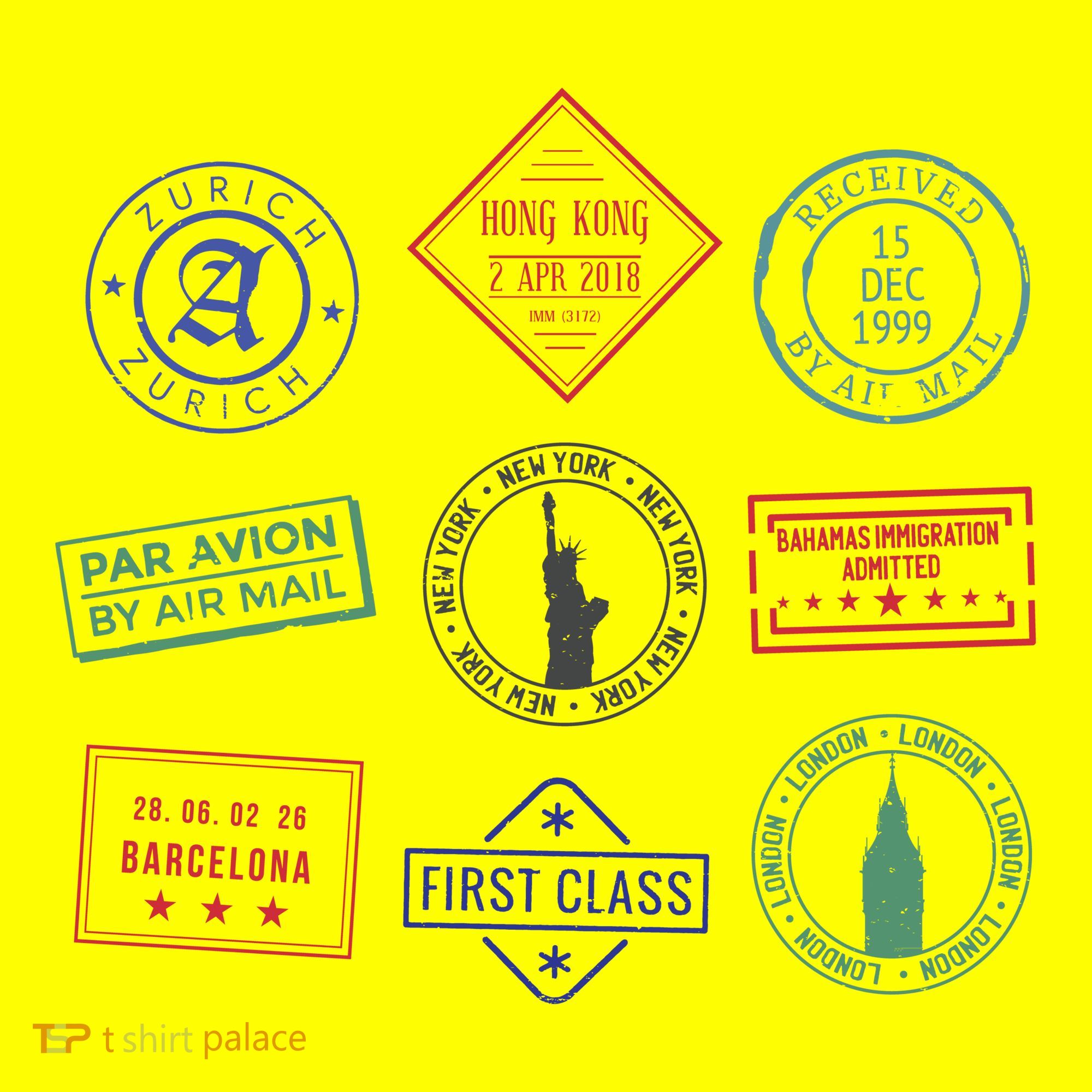 Passport Stamps Travel Women's T-Shirt