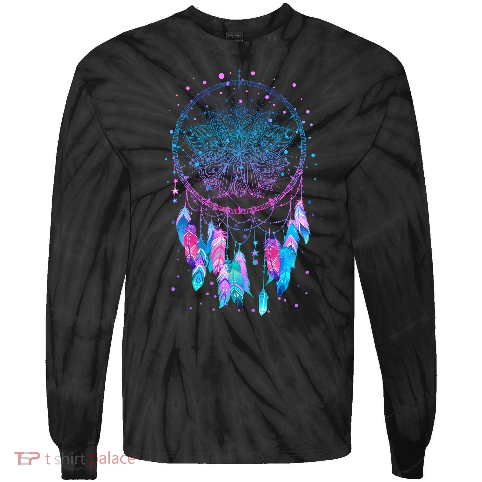 Pastel Dream Catcher Tie-Dye Long Sleeve Shirt