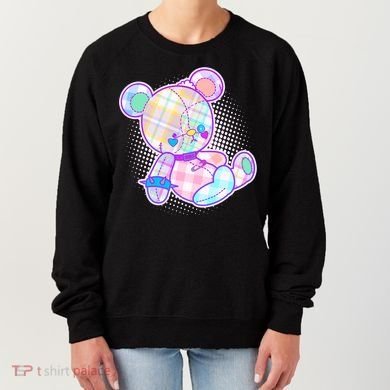 Pastel Kawaii Cute Goth Punk Teddy Bear Women's Sweatshirt