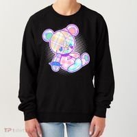 Pastel Kawaii Cute Goth Punk Teddy Bear Women's Sweatshirt thumb 0