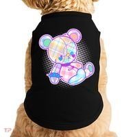 Pastel Kawaii Cute Goth Punk Teddy Bear Doggie Tank thumb 0