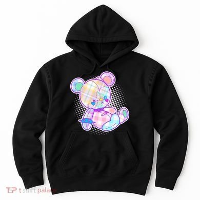 Pastel Kawaii Cute Goth Punk Teddy Bear Hoodie
