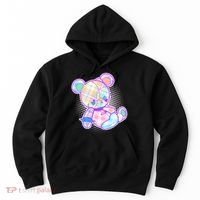 Pastel Kawaii Cute Goth Punk Teddy Bear Hoodie thumb 0