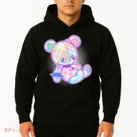 Pastel Kawaii Cute Goth Punk Teddy Bear Hoodie thumb 2