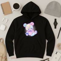 Pastel Kawaii Cute Goth Punk Teddy Bear Hoodie thumb 3