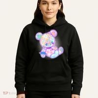 Pastel Kawaii Cute Goth Punk Teddy Bear Hoodie thumb 5