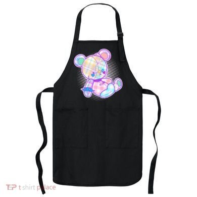 Pastel Kawaii Cute Goth Punk Teddy Bear Apron