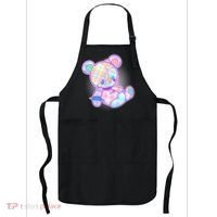Pastel Kawaii Cute Goth Punk Teddy Bear Apron thumb 0