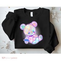 Pastel Kawaii Cute Goth Punk Teddy Bear Sweatshirt thumb 2