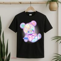 Pastel Kawaii Cute Goth Punk Teddy Bear T-Shirt thumb 2