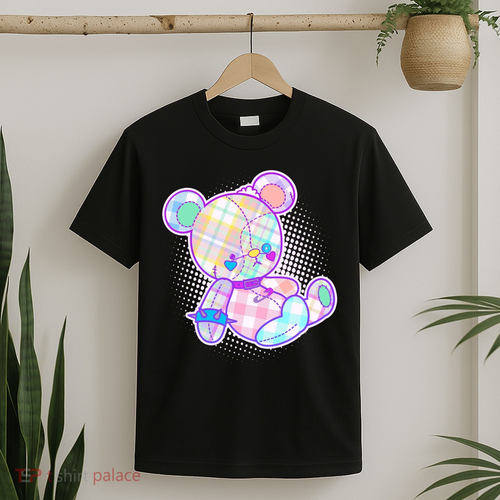 Pastel Kawaii Cute Goth Punk Teddy Bear T-Shirt