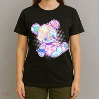 Pastel Kawaii Cute Goth Punk Teddy Bear T-Shirt thumb 4