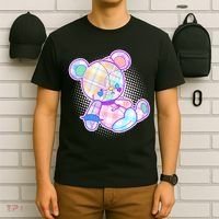 Pastel Kawaii Cute Goth Punk Teddy Bear T-Shirt thumb 6