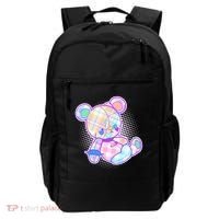 Pastel Kawaii Cute Goth Punk Teddy Bear Backpack thumb 0