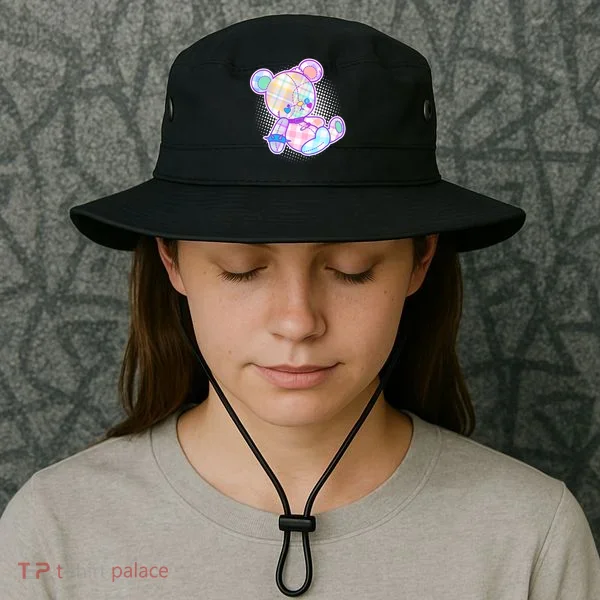 Pastel Kawaii Cute Goth Punk Teddy Bear Bucket Hat