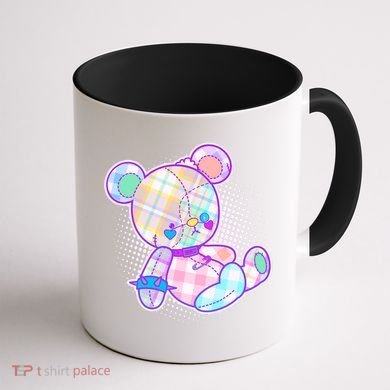 Pastel Kawaii Cute Goth Punk Teddy Bear Coffee Mug back