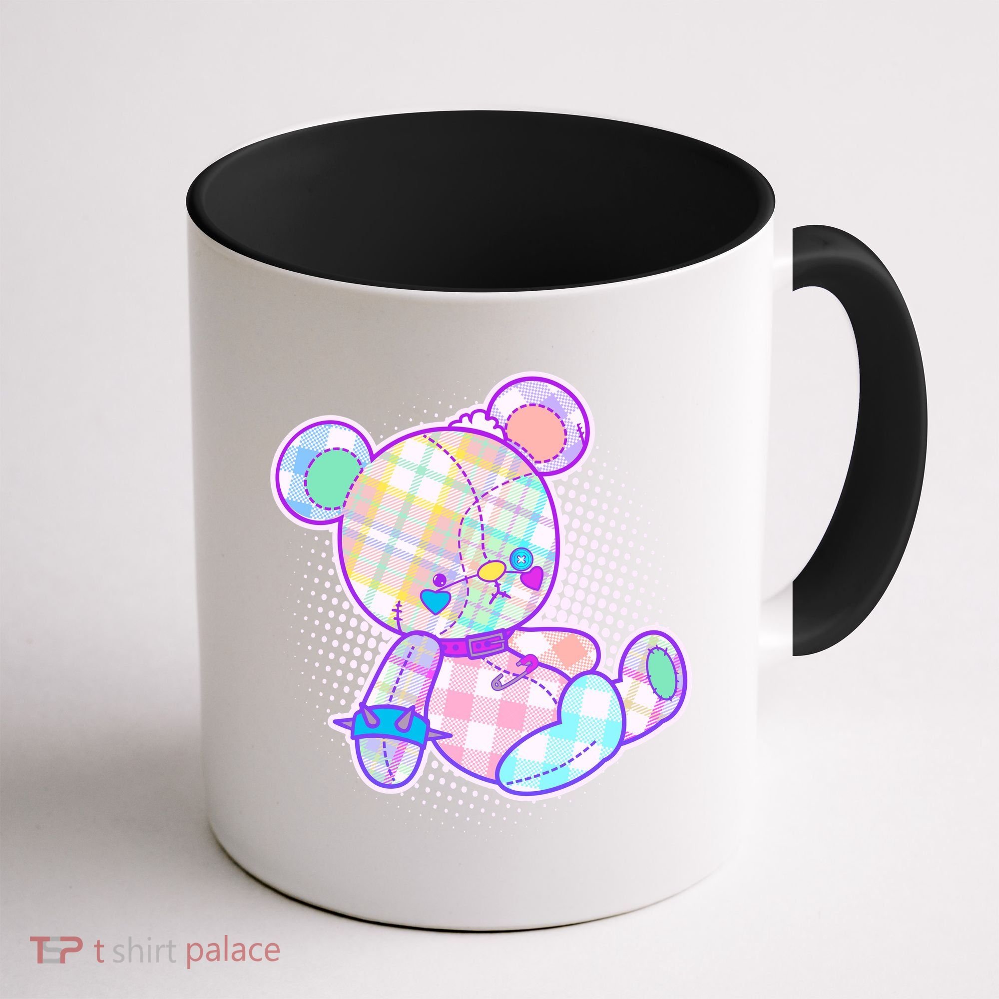 Pastel Kawaii Cute Goth Punk Teddy Bear Coffee Mug