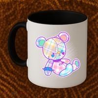 Pastel Kawaii Cute Goth Punk Teddy Bear Coffee Mug thumb 2