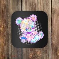Pastel Kawaii Cute Goth Punk Teddy Bear Coaster thumb 0