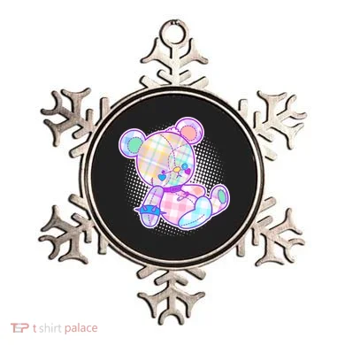 Pastel Kawaii Cute Goth Punk Teddy Bear Ornament