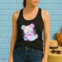 Pastel Kawaii Cute Goth Punk Teddy Bear Women's Tank Top thumb 2