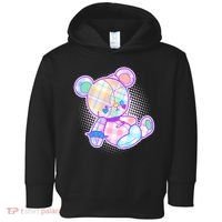 Pastel Kawaii Cute Goth Punk Teddy Bear Toddler Hoodie thumb 0