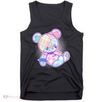 Pastel Kawaii Cute Goth Punk Teddy Bear Tank Top thumb 0
