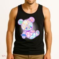 Pastel Kawaii Cute Goth Punk Teddy Bear Tank Top thumb 3