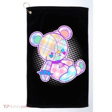 Pastel Kawaii Cute Goth Punk Teddy Bear Golf Towel
