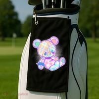 Pastel Kawaii Cute Goth Punk Teddy Bear Golf Towel thumb 2