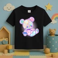Pastel Kawaii Cute Goth Punk Teddy Bear Toddler T-Shirt thumb 3
