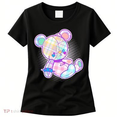 Pastel Kawaii Cute Goth Punk Teddy Bear Women's T-Shirt