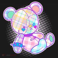 Pastel Kawaii Cute Goth Punk Teddy Bear Women's T-Shirt thumb 6
