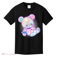 Pastel Kawaii Cute Goth Punk Teddy Bear Kids T-Shirt thumb 0