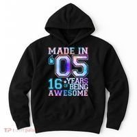 Pastel Made In '05 2005 16 Years of Being Awesome Birthday Hoodie thumb 0